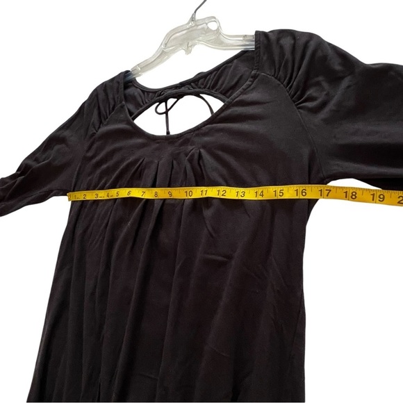 ALO Yoga Bamboo Blend Keyhole Open Back Top Tunic Drop Cinch Waist Size Medium - Picture 10 of 15